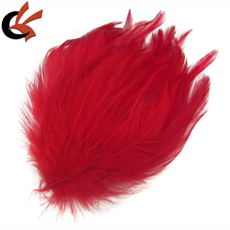 Headband/Hats/Bridal/Craft/Dress New Red HACKLE FEATHER PAD