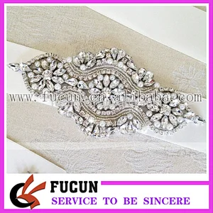 wholesale rhinestone lace and pearl applique