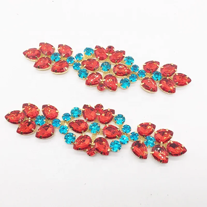 Rhinestone Main Acrylic Stone body chain jewelry applique for women dress