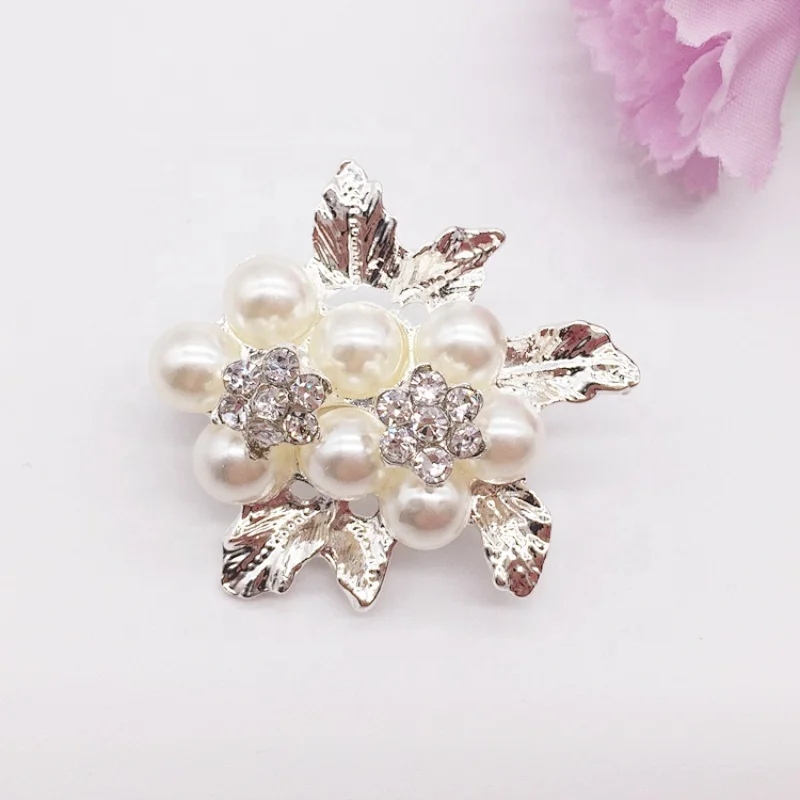 Wholesale nice quality flower lapel pin silver brooch cheap jewelry bulk