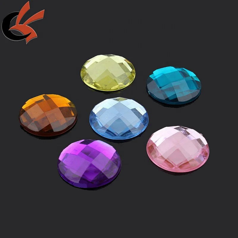 Colours large round flat back acrylic