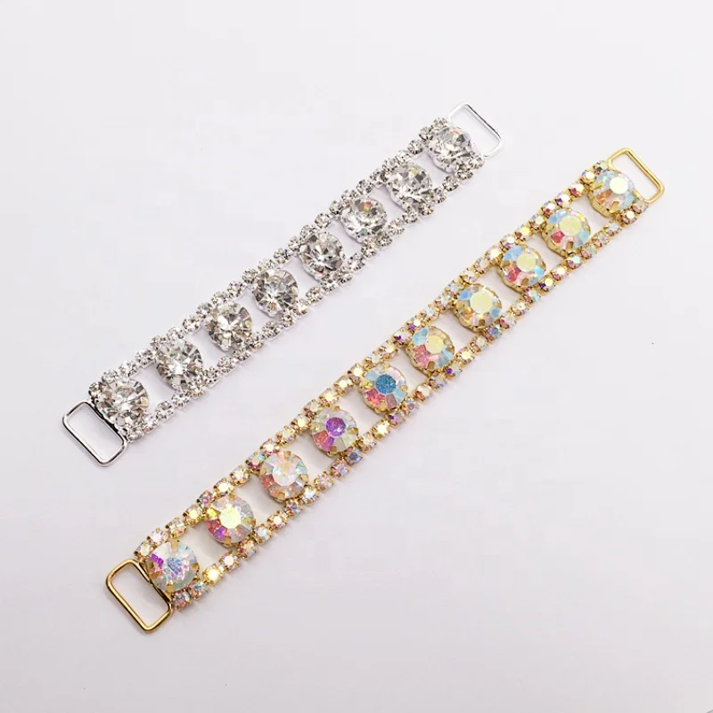 Wholesale Fashion Decorative Crystal Clear Competition Bikini Rhinestone Connector