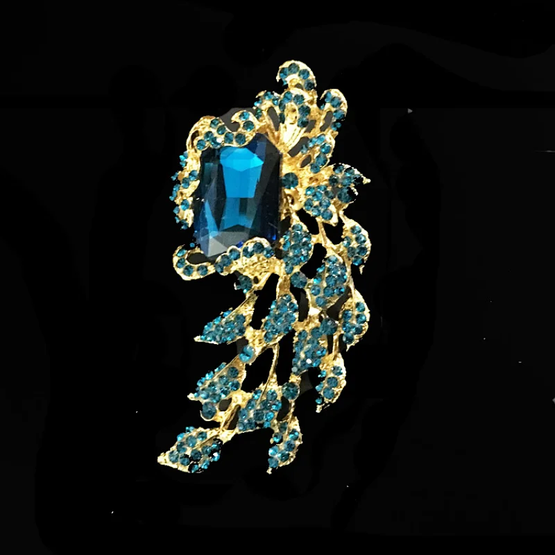 alibaba hot sale March Expo gold jewelry fashion Wedding rhinestone brooches