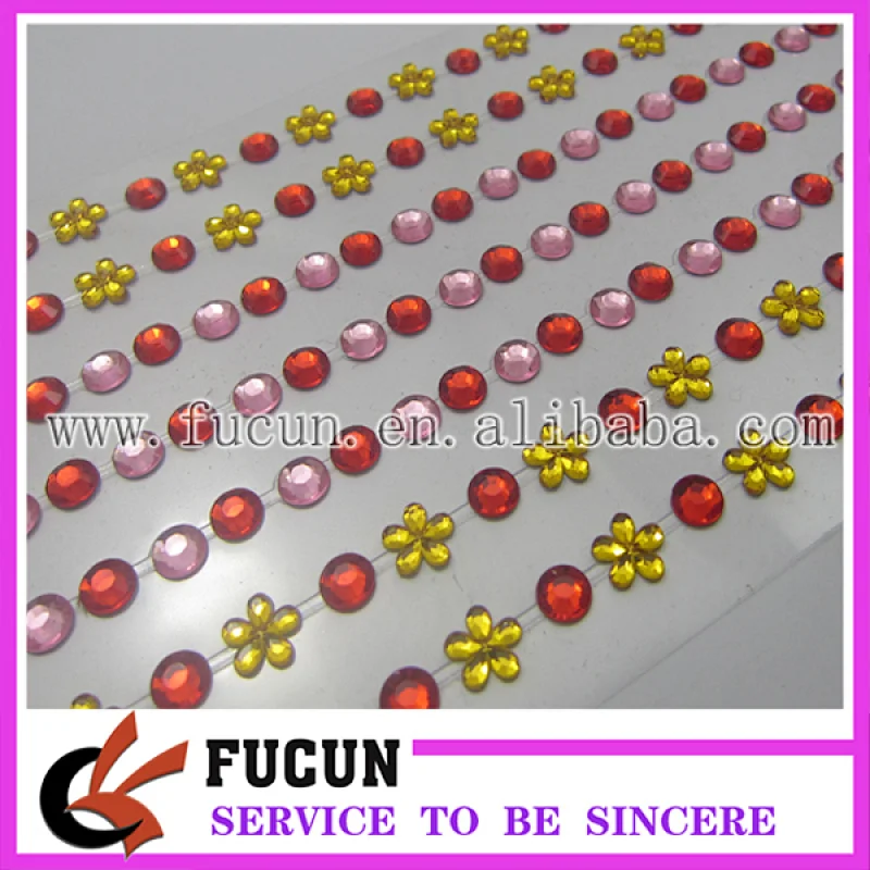 Promotional cute&beautiful acrylic stickers/stone sticker/crystal stickers