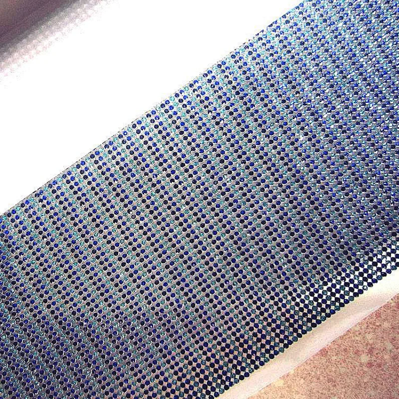 Factory Sale 3mm Assorted Color Hotfix Rhinestone Aluminum Mesh for Decorative