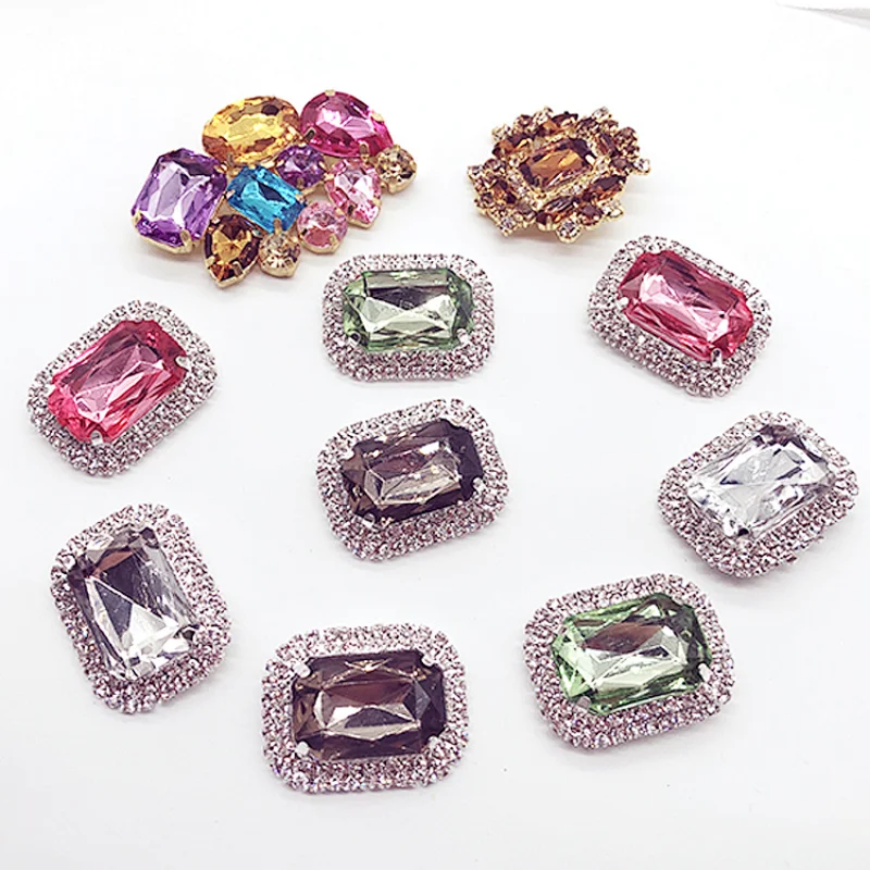 Wholesale Vintage fashion ladies jewel gemstone shoe clip for bridal high heel