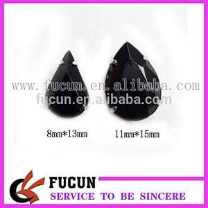 China wholesale teardrop acrylic rhinestone with metal claw