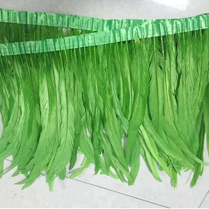 Hot Sale Handmade Cheap Cock Tail Feather Trims DIY Colorful Rooster Feathers Trimming for Masquerade Decoration Party Dress