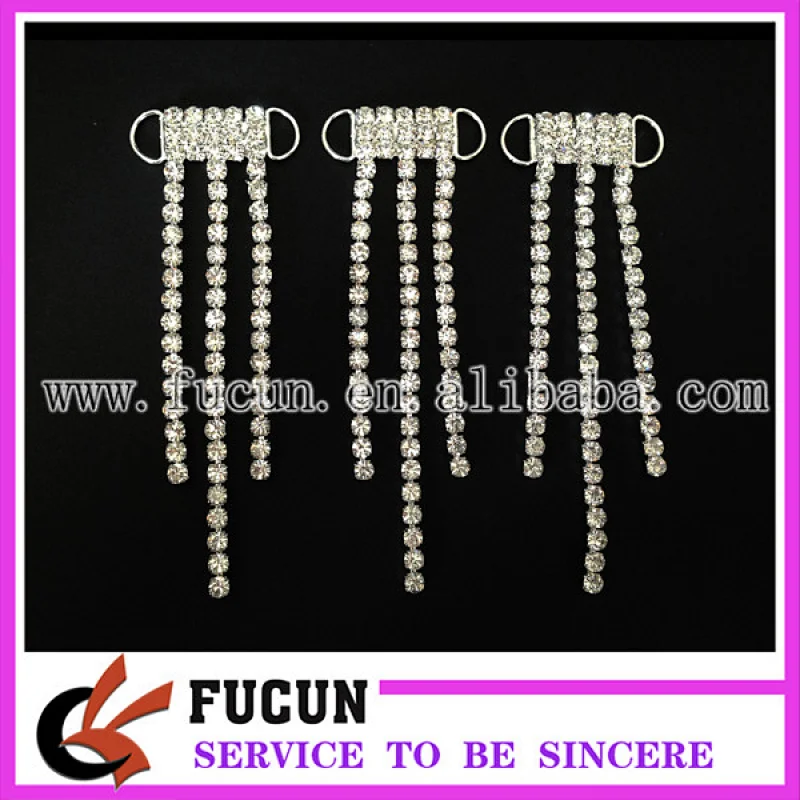 CRYSTAL RHINESTONE BIKINI CONNECTORS /BUCKLES METAL CHAIN FOR NPC BIKINI SUIT