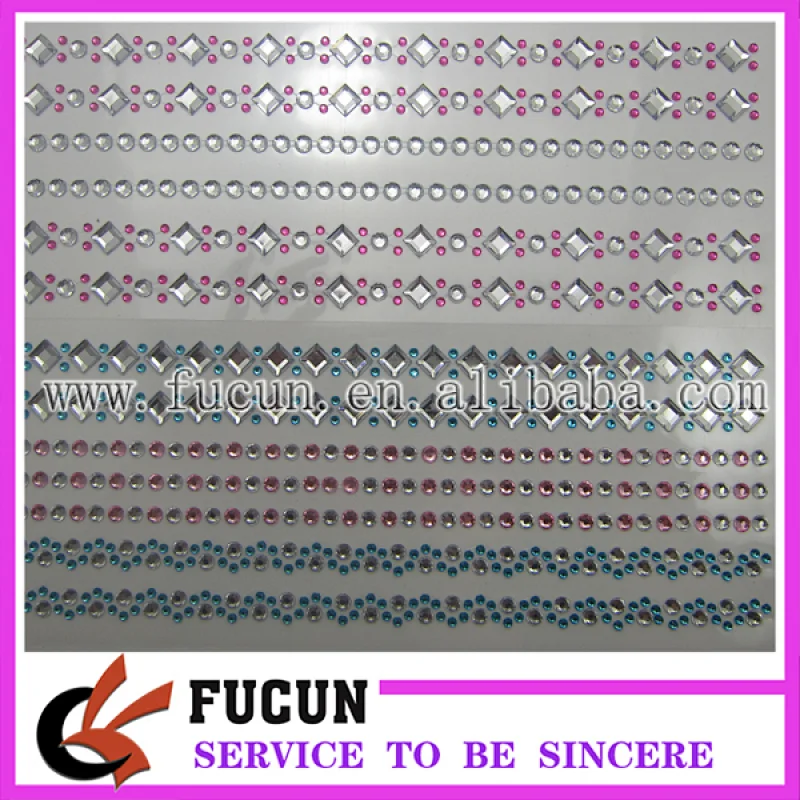 Wholesale fancy rhinestone trimmings decorative rhinestone stickers