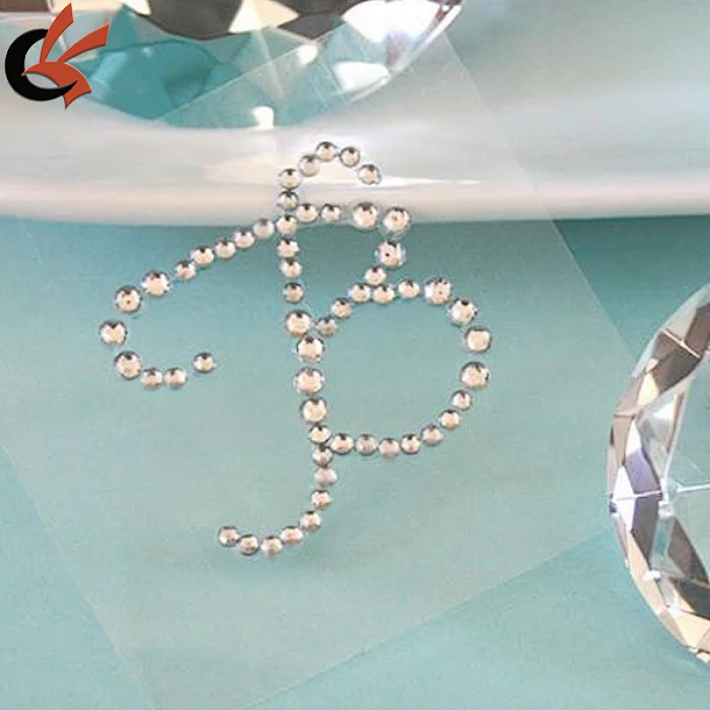 hot sale letter rhinestone sticker for shoe ,car decoration