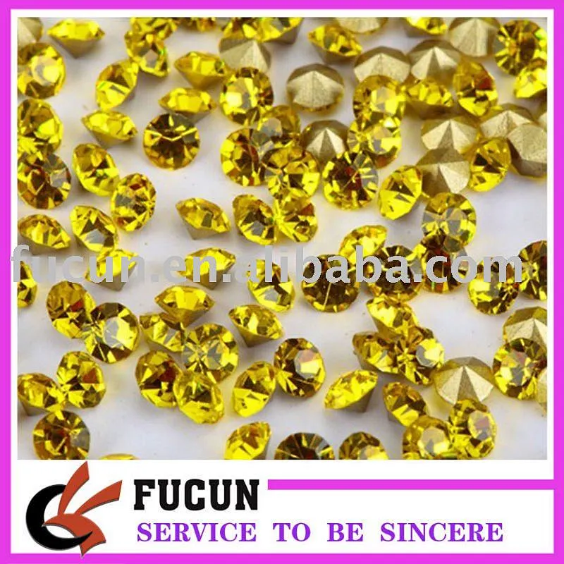 High quality colorful diamantes point back lot loose diamonds