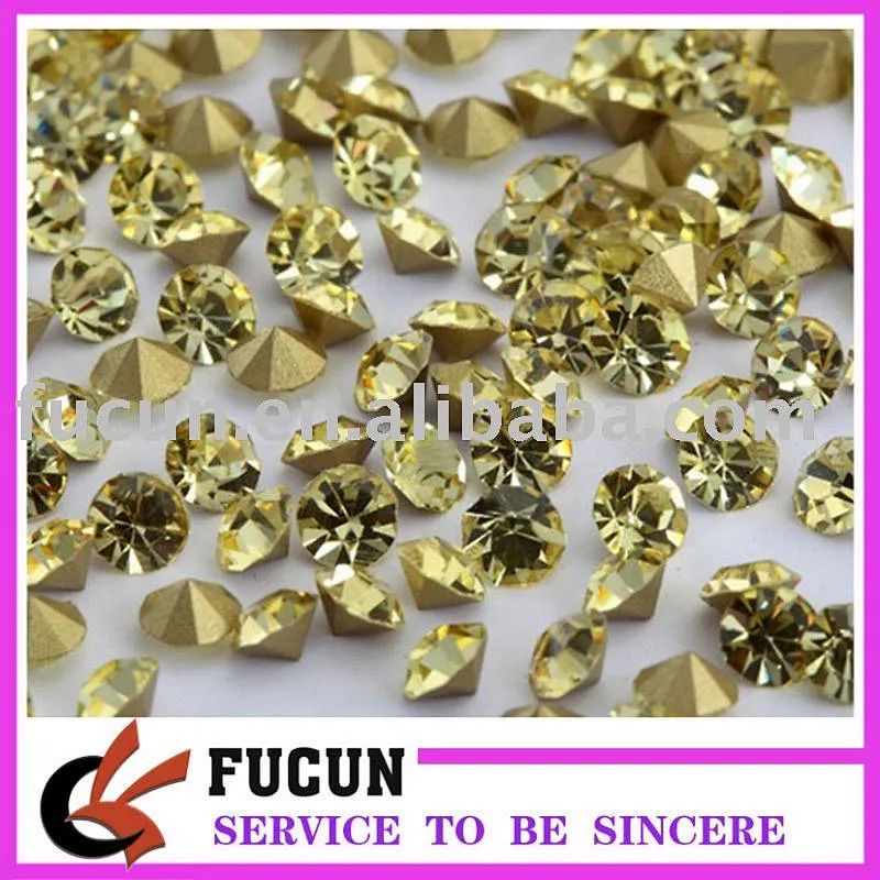 high quality point back chaton rhinestone