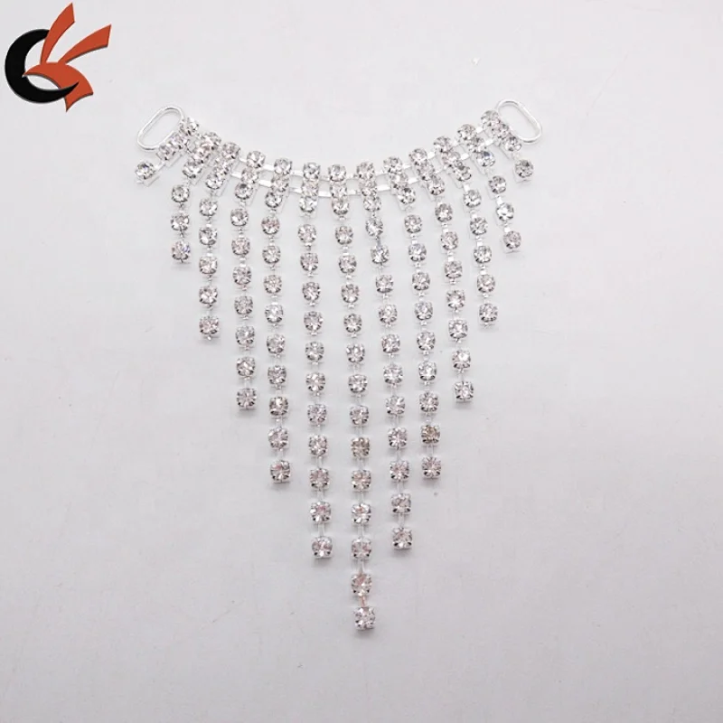 2019 Sparkly Crystal Rhinestone Fringe Connector