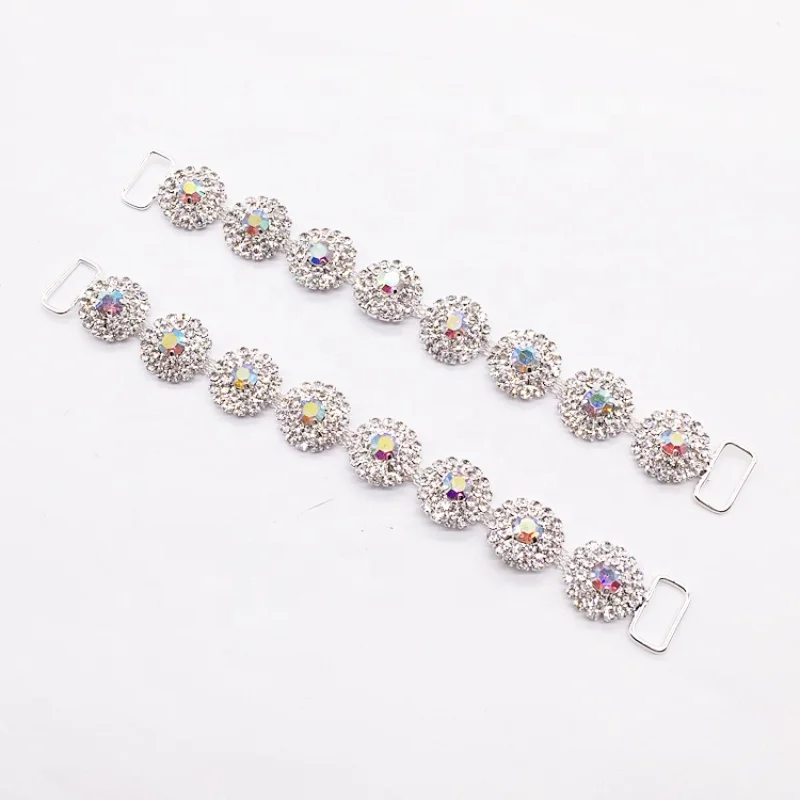 Factory custom alloy fashion creating jewelry rhinestone bikini connector