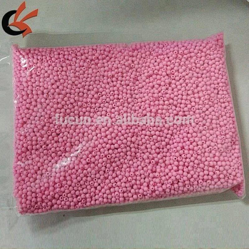 loose hot pink plastic bead for garment