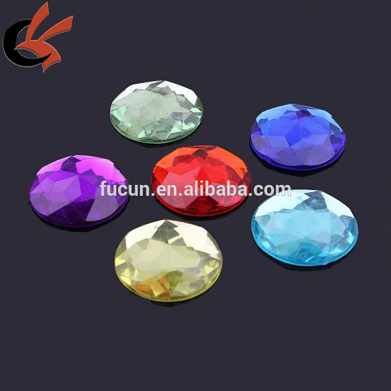 20mm Acrylic round Rhinestone Flat Back Strass Crystal Stones