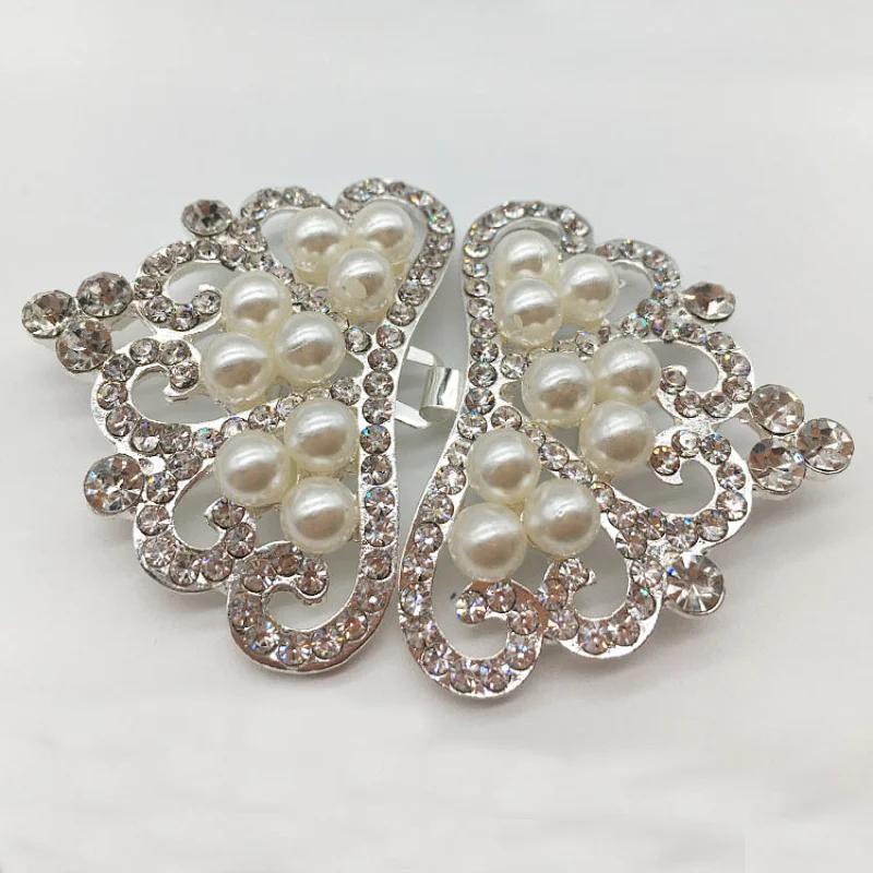 fashion decorative wedding jewelry rhinestone pearl clasp closure buckles