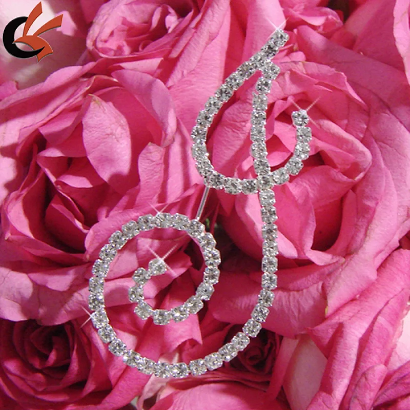 Crystal rhinestone letter Bouquet Jewelry Picks