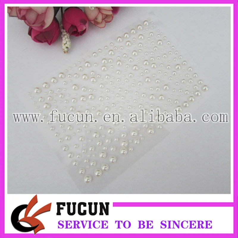 Free shipping acrylic gems rhinestone sticker White crystal sticker