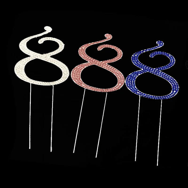 top sale shinning decorative crystal cake topper for Kid Birthday