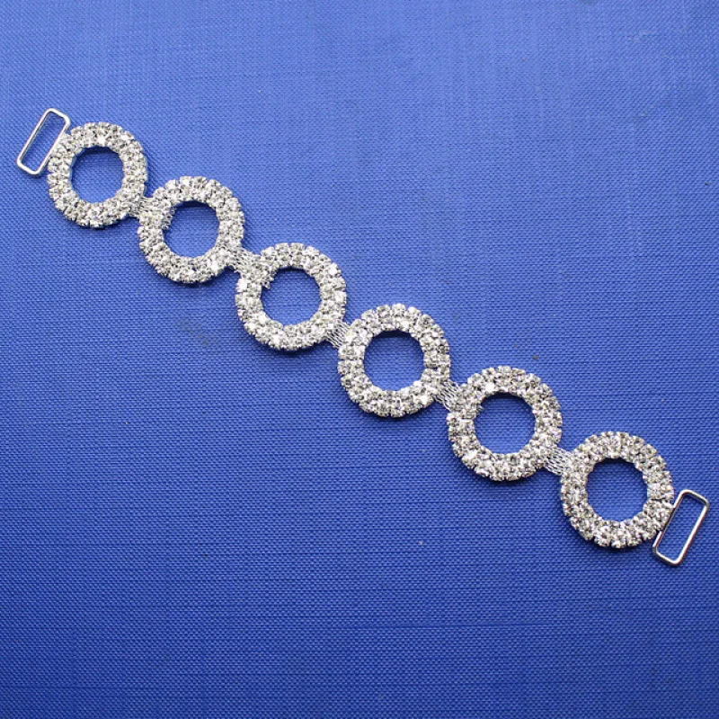 2018 New style crystal diamond silver metal bikini connectors chain