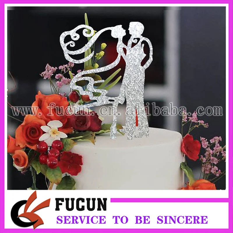 wholesale High Quality GOLD Sweet Wedding acrylic Cake Topper
