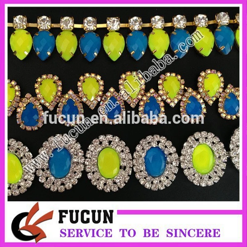 GLASS CRYSTAL RHINESTONE SEWING EMBELLISHMENTS APPLIQUE TRIM