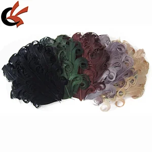 Vintage Inspired Nagorie Curly Feather Pad for Headbands Hats Hair Clips