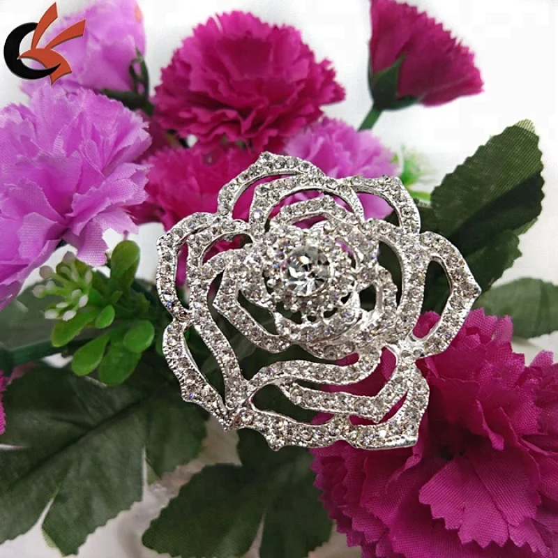 Factory for sale Sparkly Crystal Rhinestone Floral Picks