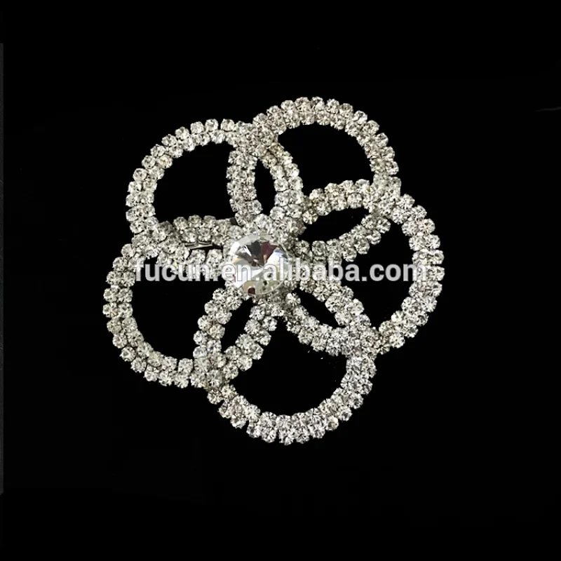 wholesale rhinestone channel brooch pin for wedding ornament