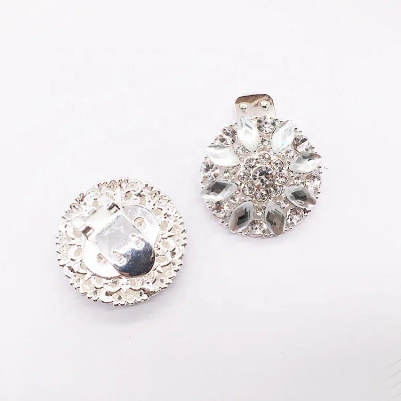 Female Shoe Buckle Metal Rhinestone Fitting Part Shoe Clip Upper Buckle For Decoration