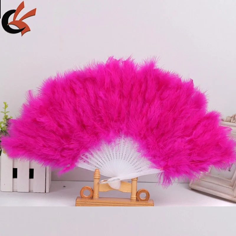 Soft Fluffy Lady Burlesque Wedding Hand Fancy Dress Costume Dance Feather Fan