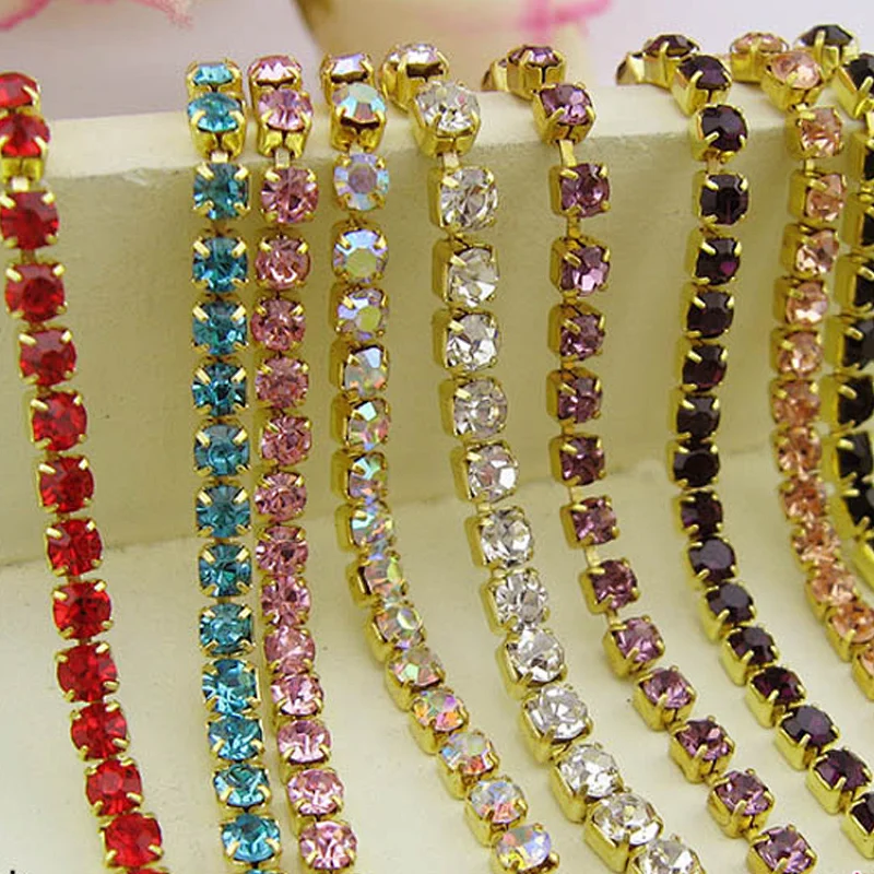 sparse rhinestone cup chain for dress for garment for saddle for shoes decoration