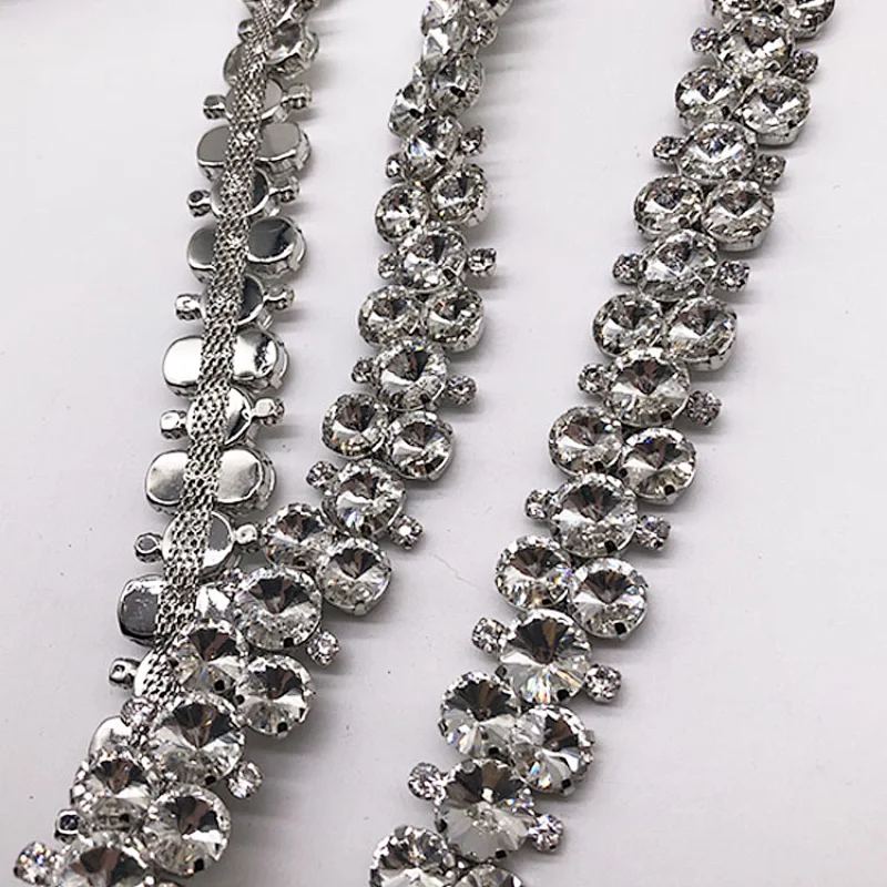 bulk bridal wedding rhinestone crystal trimming for Jewelry Set