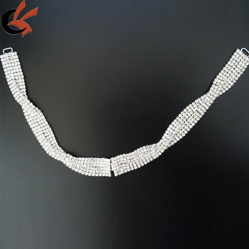 NEW NPC 2 piece Twist Rhinestone Bikini Back Connector for Diy bikini Contest Suit