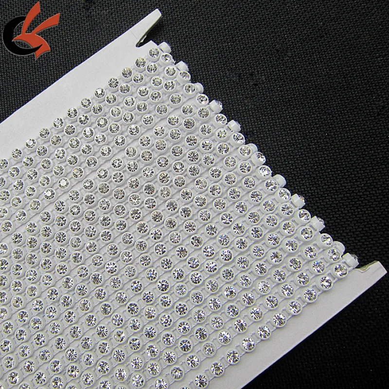 plastic clear rhinestone banding trimming