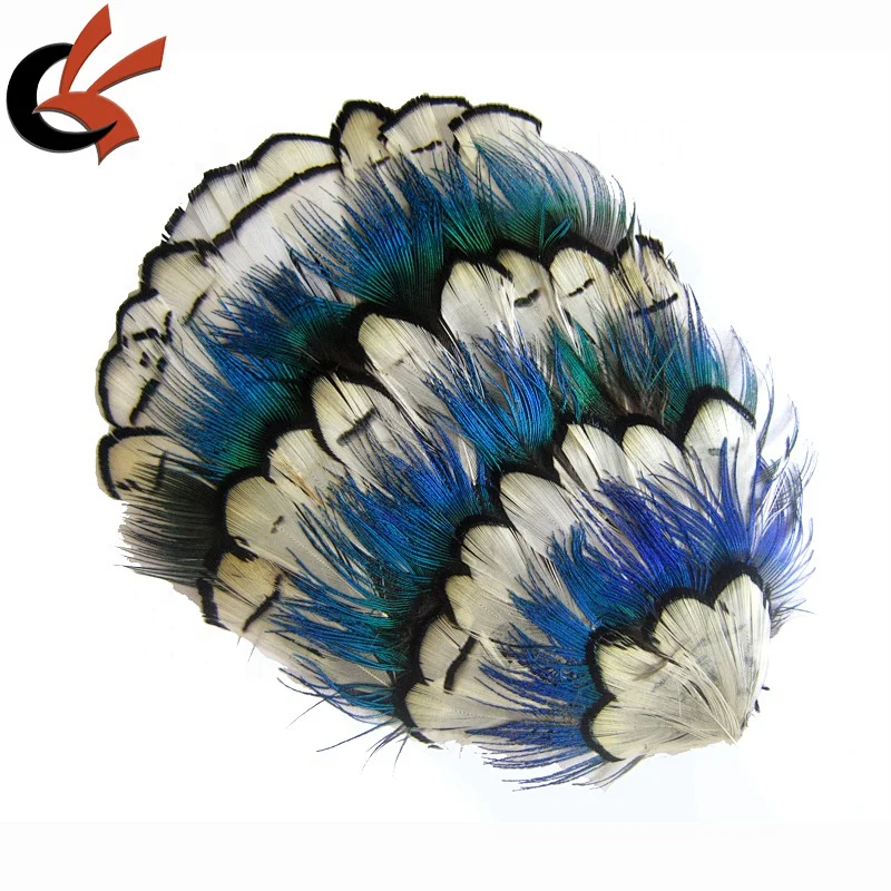 White Lady Amherst Pheasant & Peacock Feather Pads