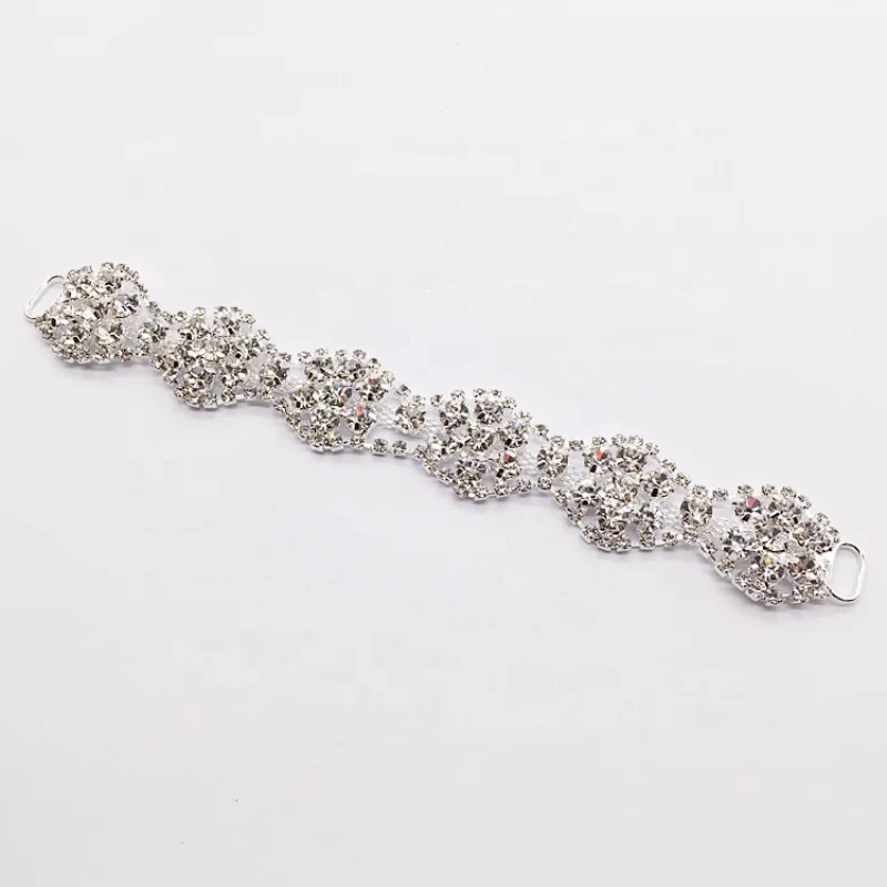 fashion jewelry silver rhinestone stage bikini connector for swimwear show