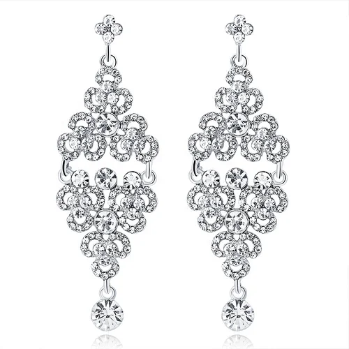 2019 fashion rhinestone jewellery crystal rhinestone ladies earrings