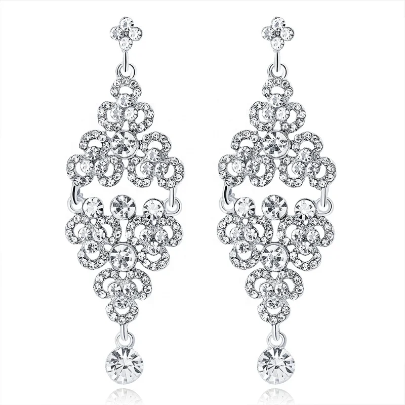 2019 fashion rhinestone jewellery crystal rhinestone ladies earrings