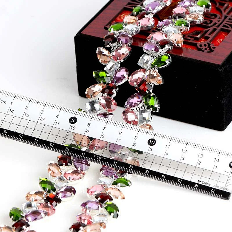 fashion jewelry style strass chain acrylic cup chain for dancing dress