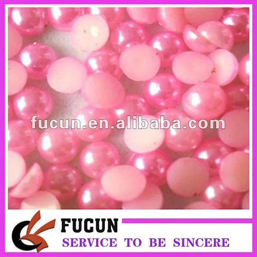 Colorful half round pearl beads from China supplier