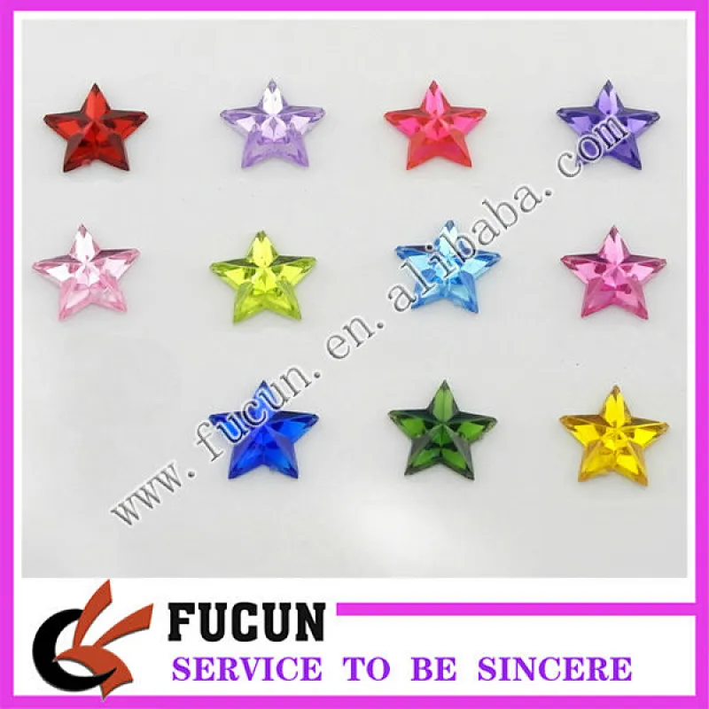 star acrylic flat stones
