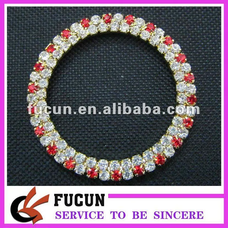 double row round rhinestone rings / Rhinestone buckles