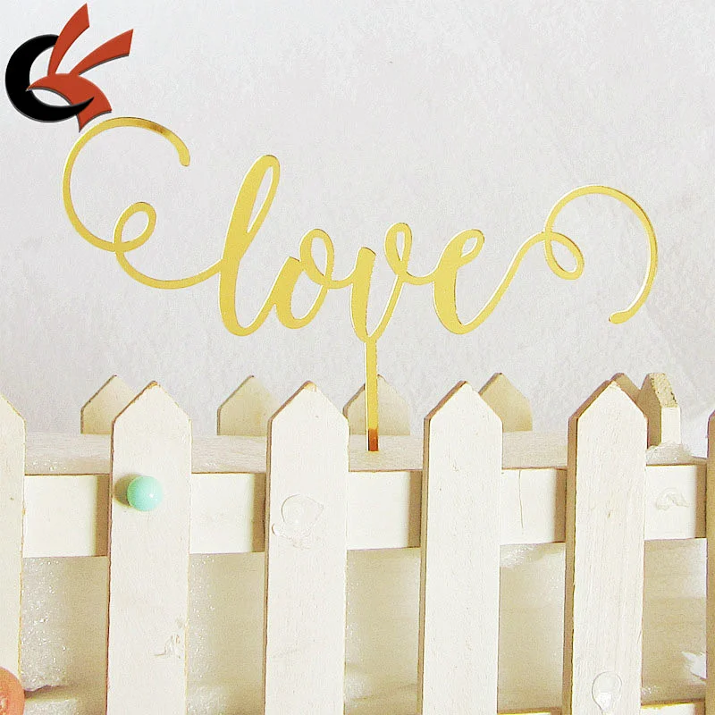 Personalized Love Acrylic Cake Topper Wedding Cake Topper
