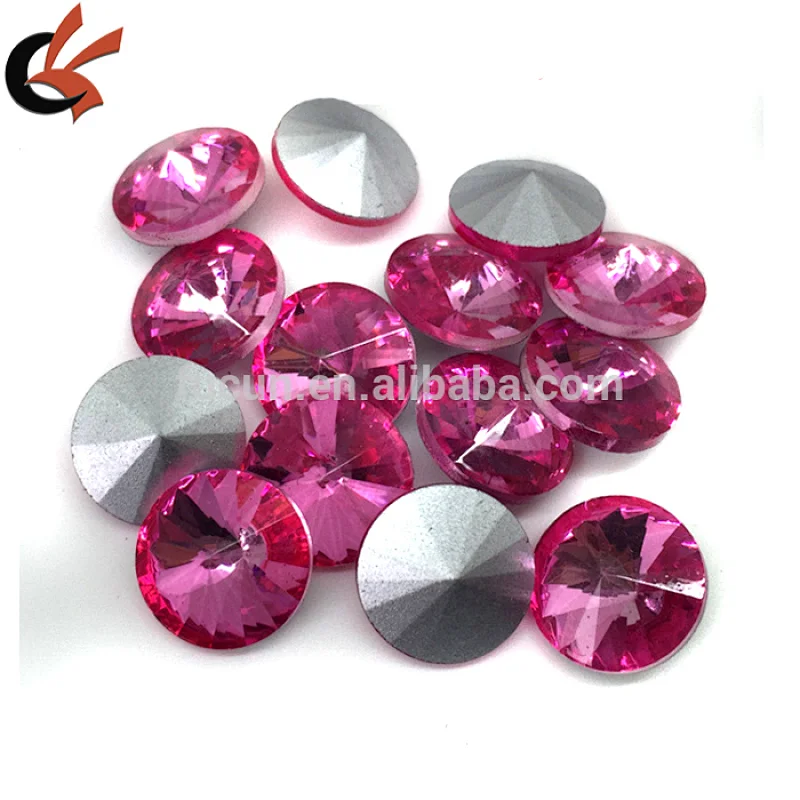 alibaba wholesale point back round crystal without hole or without hole