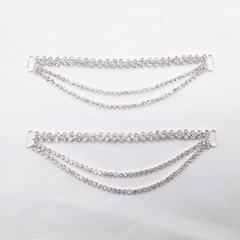Factory Wholesale Swimwear Accessories Rhinestone Pendant Crystal Bikini Connector