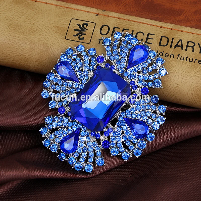 custom beautiful wedding gifts crystal large brooch pin women