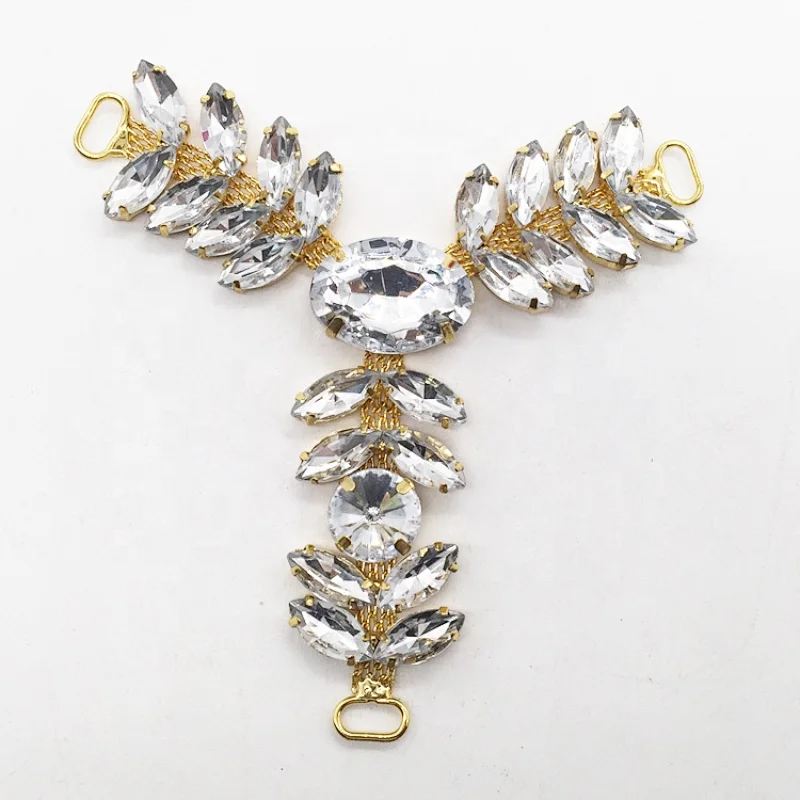 Ladies Jewelry Crystal Rhinestone Shoe Buckles And Accessories Beach Sandal for Decorations